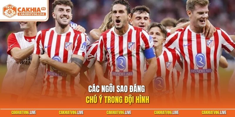 Các ngôi sao đáng chú ý trong đội hình